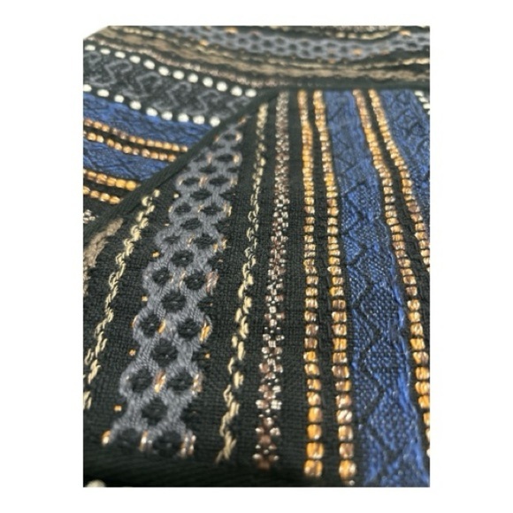 Gryphon Striped Patterned Skirt - Blue and Black - Picture 2 of 5